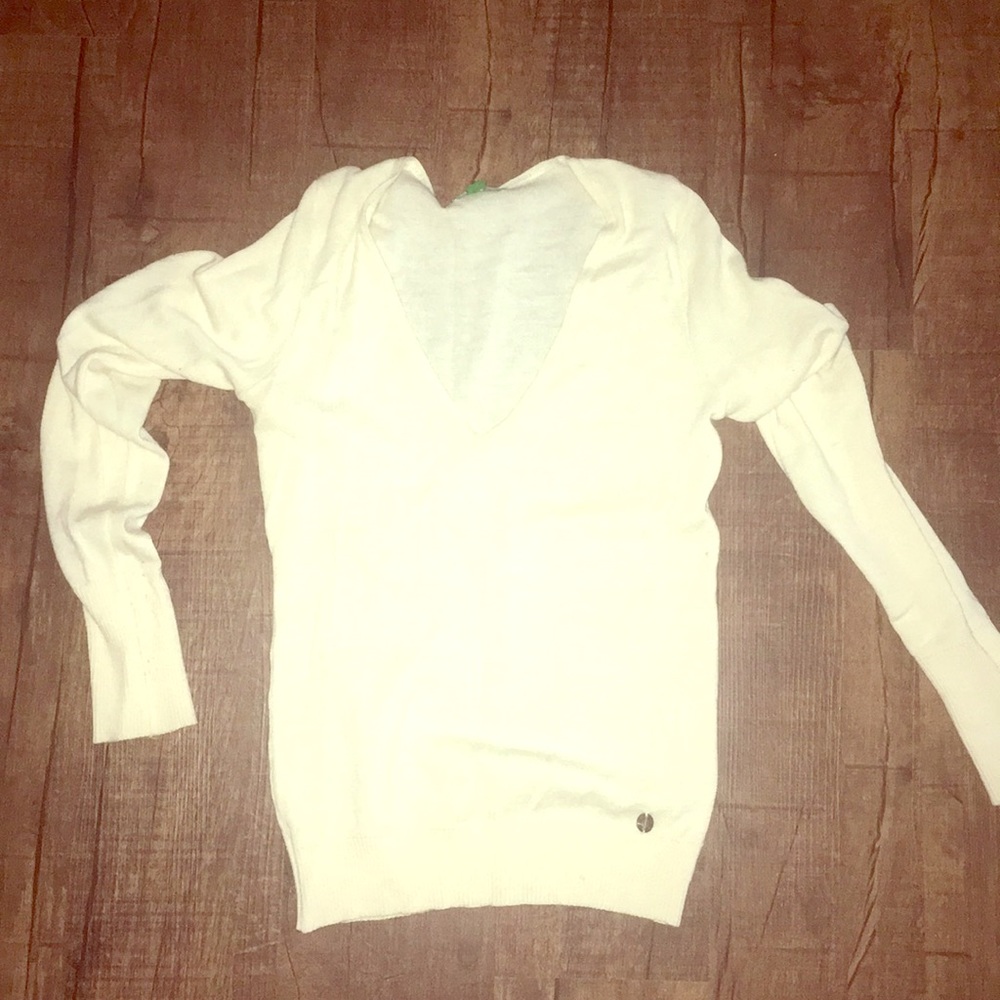 Ivory Wool Benetton Sweater